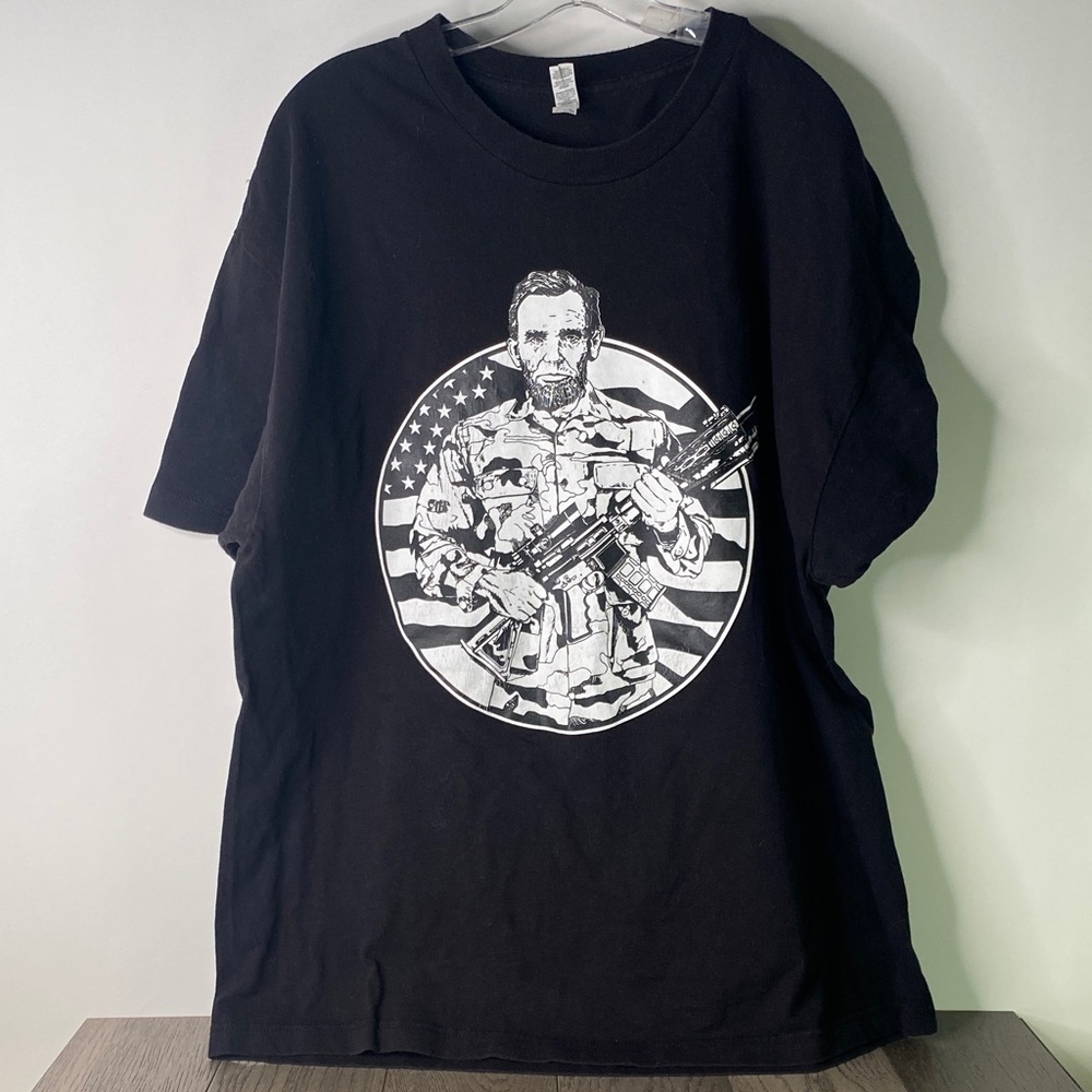Alstyle Black Patriotic Graphic Tee Men’s Size XL - 1142 - Picture 2 of 6